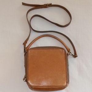 Madewell Square Satchel Bag in English Saddle